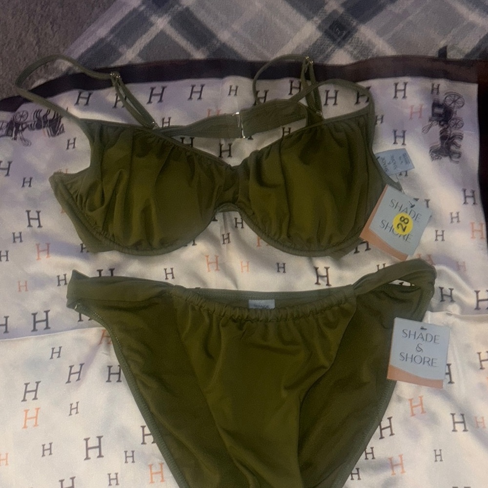 Shade & Shore Khaki Bikini Set